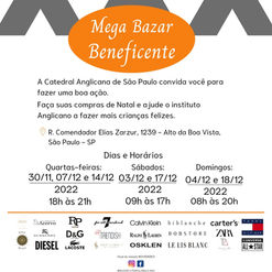 Mega Bazar Beneficente com grandes marcas