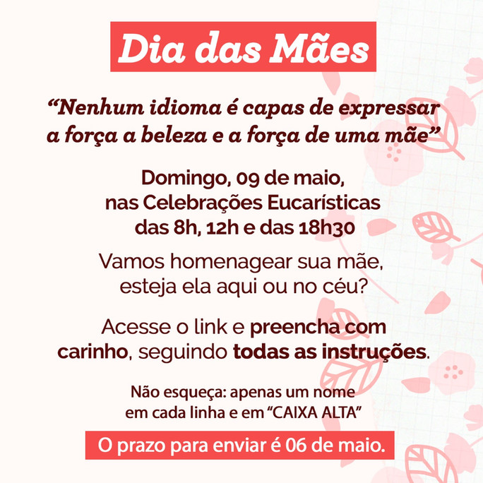 Dia das Mães 2021