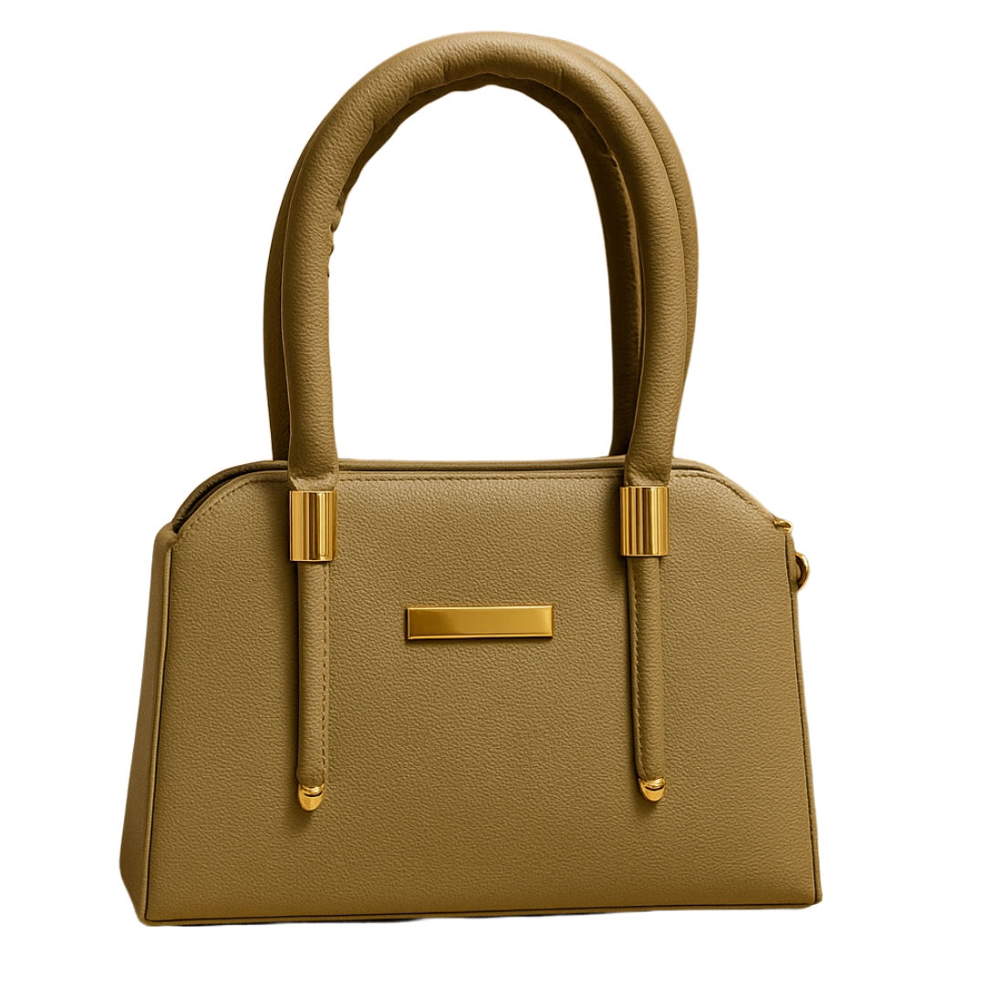Tan Structured Handbag for Women