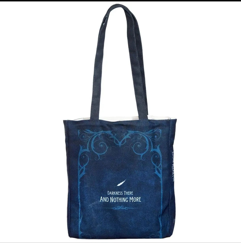 Thumbnail: Edgar Allan Poe's The Raven tote bag and book coin purse pouch purse card wallet
