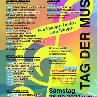 Plakat für die Regionale Musikschule Laufental-Thierstein.