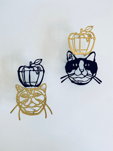 HAyU ハユ　ネコ　ブラック　プレート HAyU plate・トラネコ(black) | HAyU