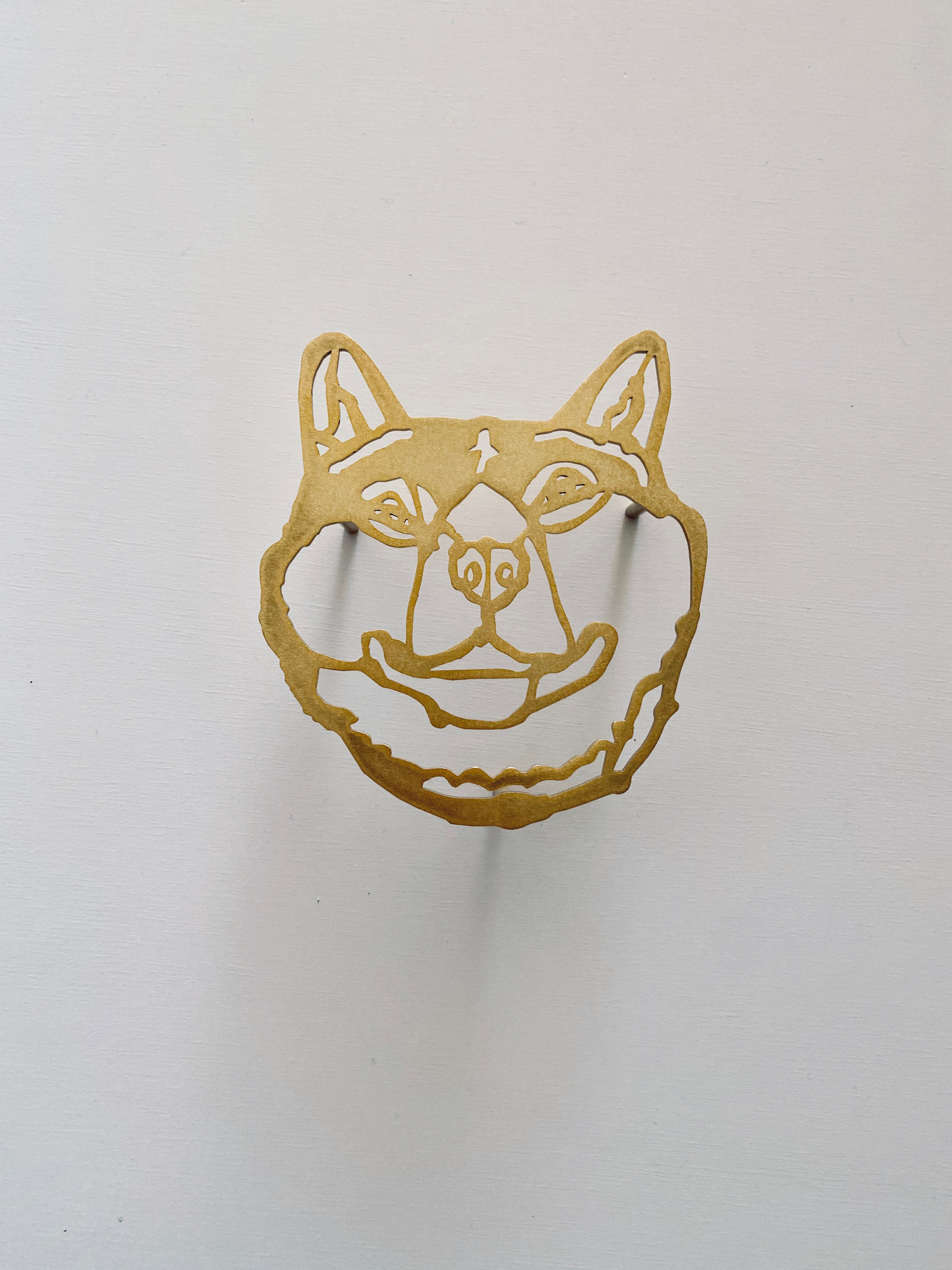 HAyU plate・シバイヌ (gold)