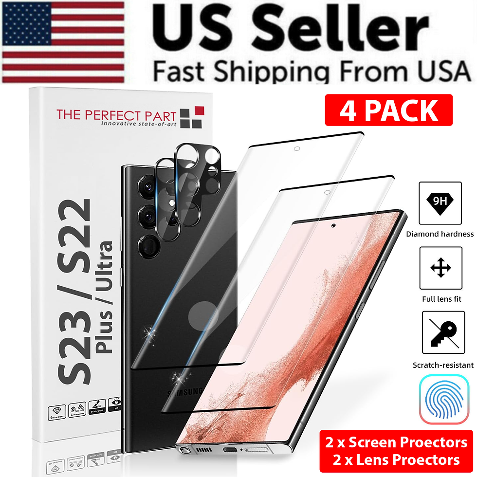 Miniatura: Tempered Glass Screen Protector Lens Hydrogel For Samsung S23 S22 Ultra Plus USA
