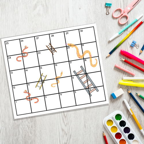 Snakes And Ladders Game Board Cultivate Literacy