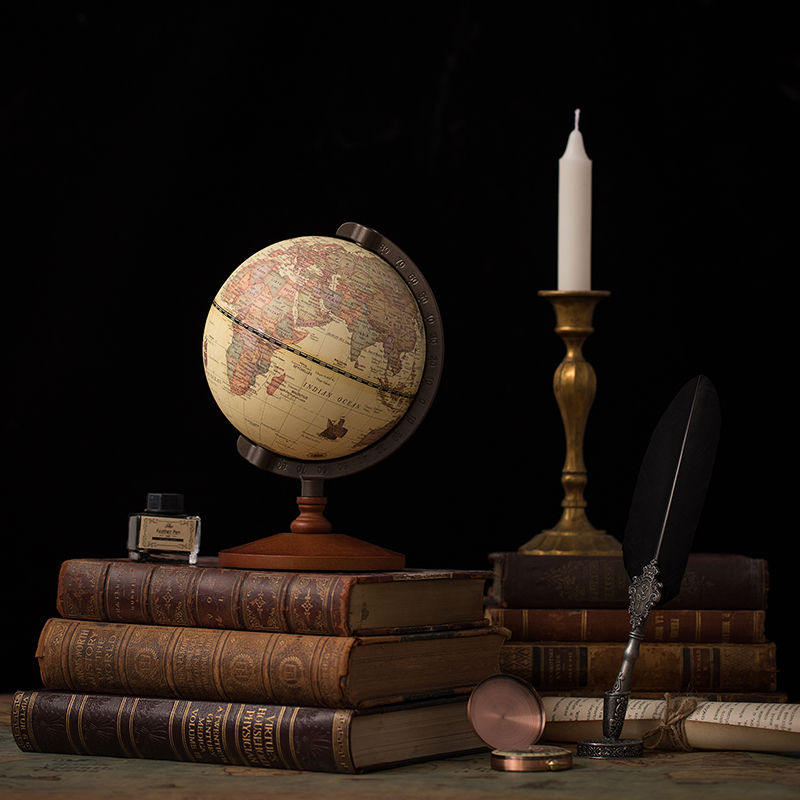 Miniatura: Globo Terrestre Decorativo em Madeira