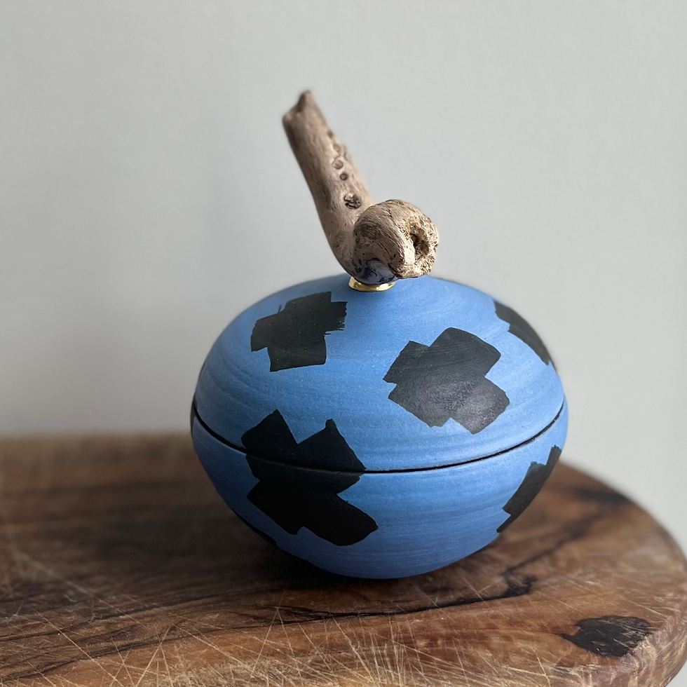 Thumbnail: Wabi Sabi Style Salt Cellar/Lidded Pot