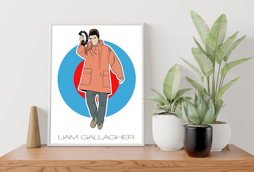 Thumbnail: Liam Gallagher A4 Cartoon Print