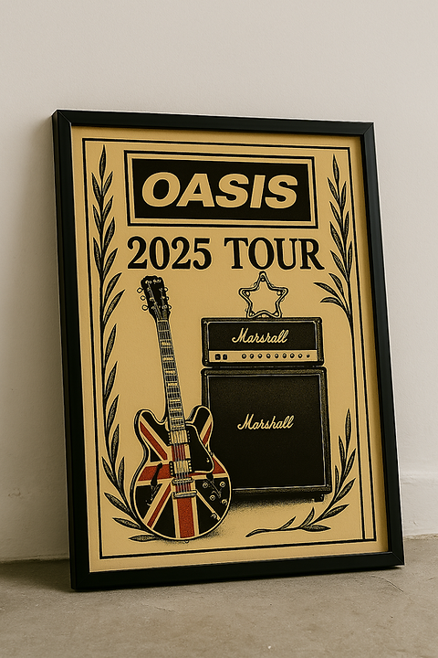 Oasis Live 25 Tour Poster – A2 Size | EyeBall Tickler