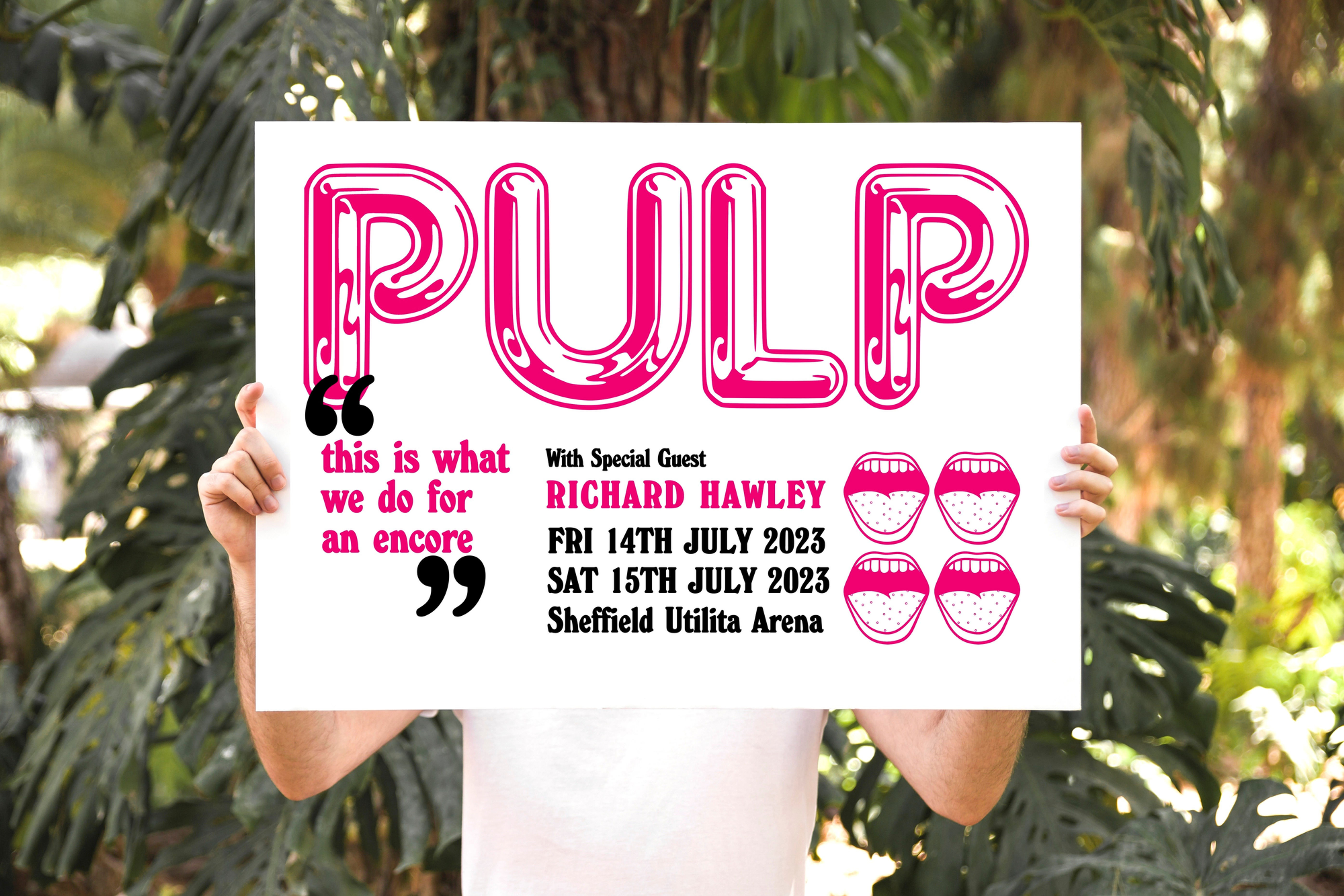 Pulp Sheffield Tour Poster 2023