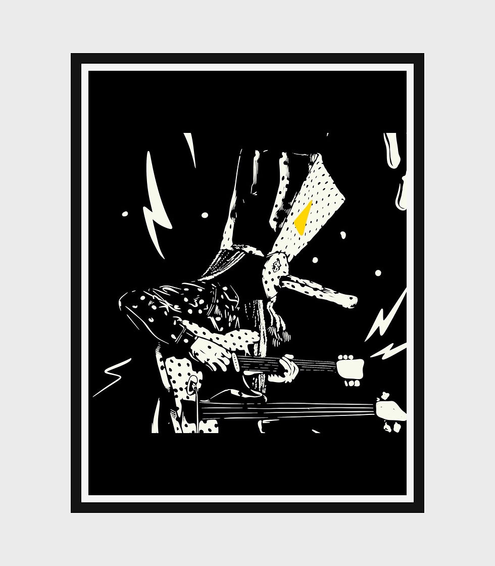 Thumbnail: Angine de Poitrine Music-Inspired Illustration Prints