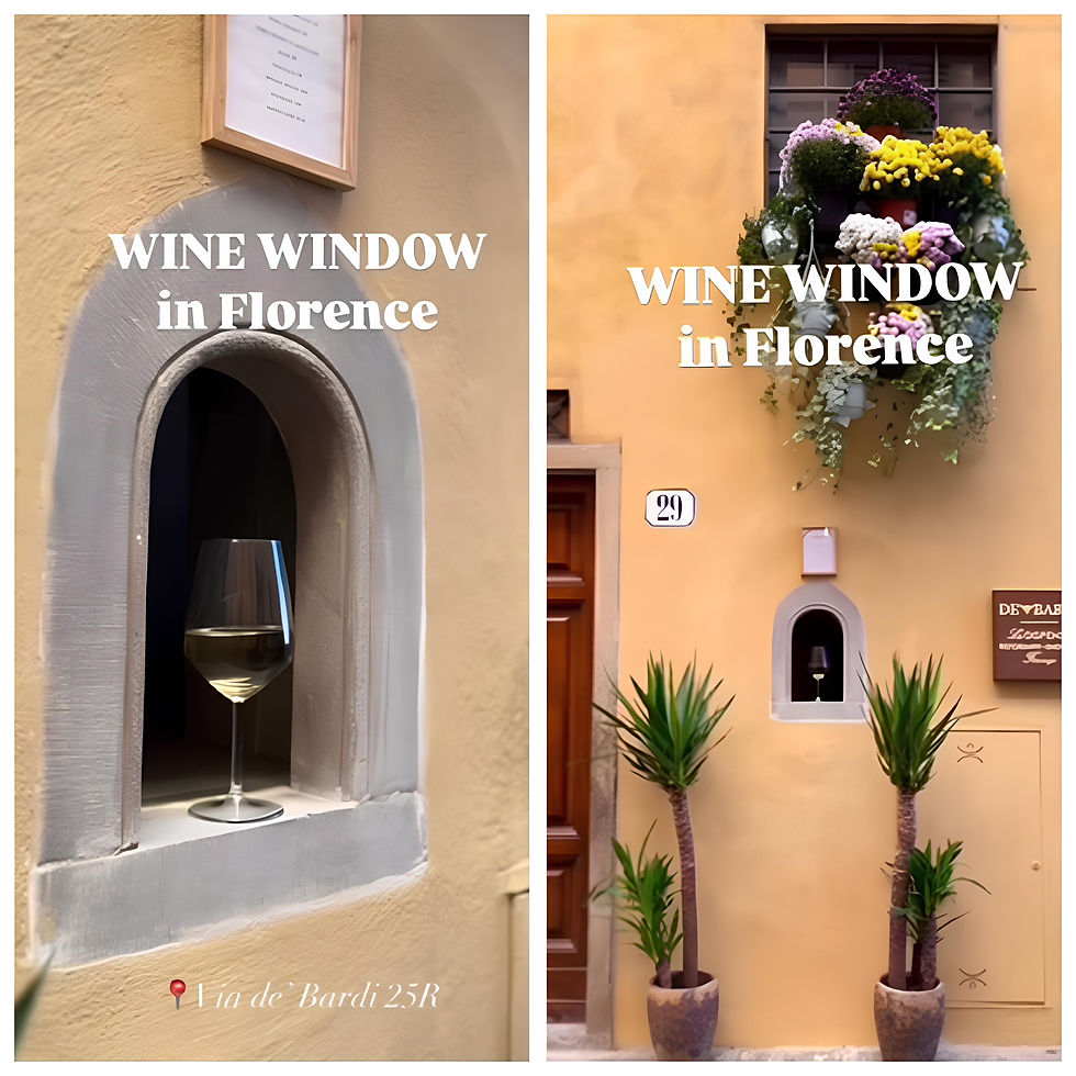 Wine windows via dei Bardi