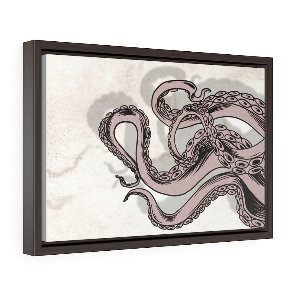 Octopus Tentacles Horizontal Framed Premium Gallery Wrap Canvas