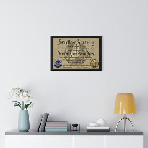 Starfleet Academy Personalized Premium Framed Horizontal Diploma