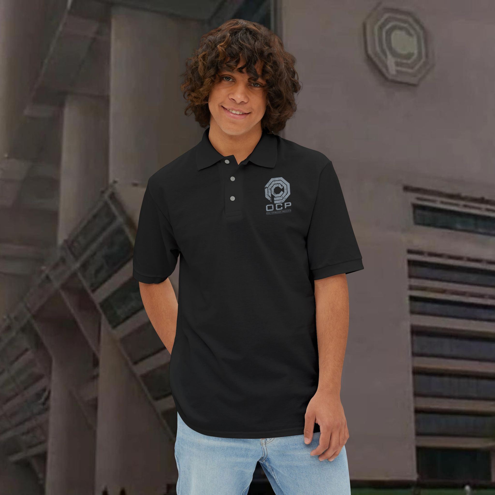 OCP Robocop Men's Piqué Polo