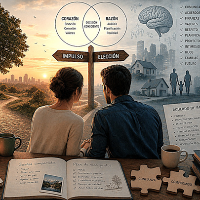 Decidir juntos no es solo sentir. Es convenir cómo vivir, resolver conflictos y construir futuro antes de que se convierta en la realidad.