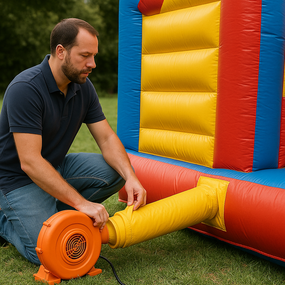 De quoi sont remplis les structures gonflables