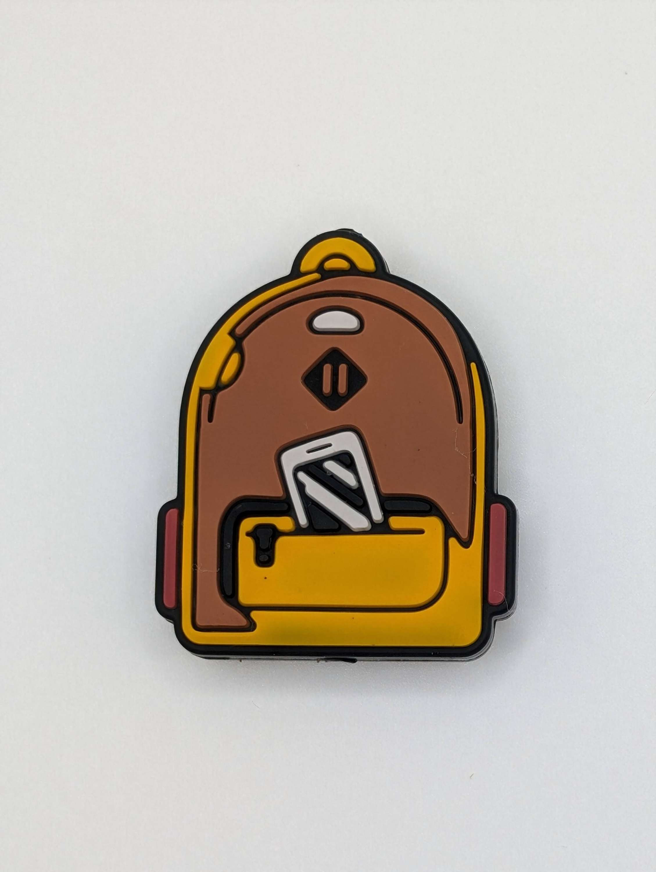 Backpack/ cel phone in pocket silicone focal bead