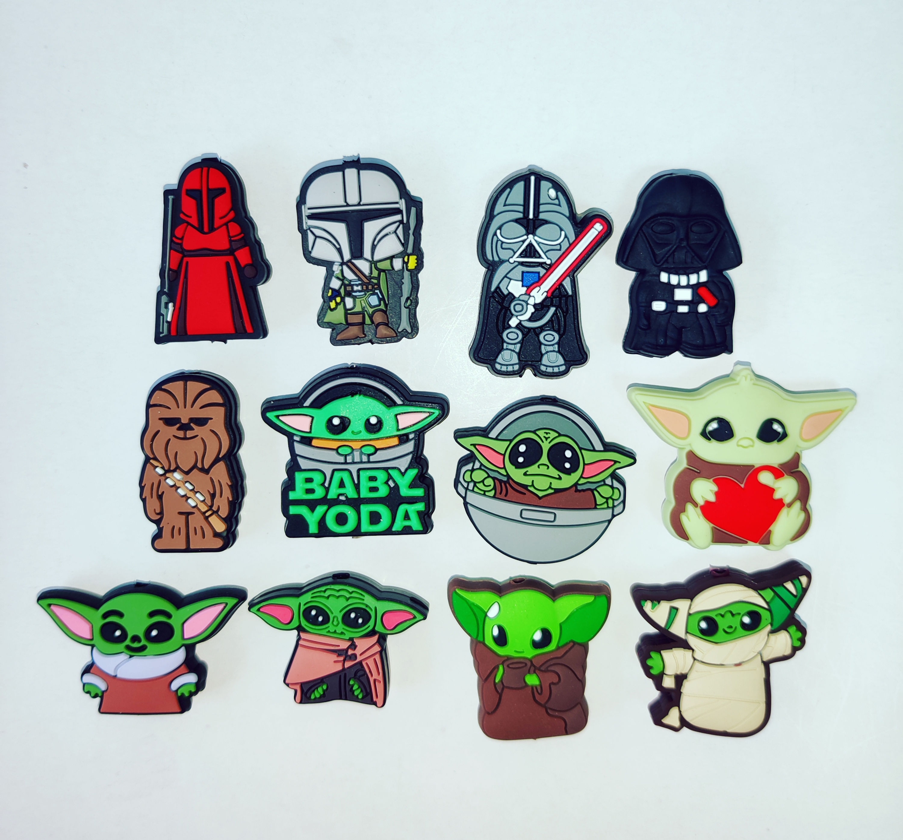 Similar to Star Wars characters 12 piece bundle silicone focal beads