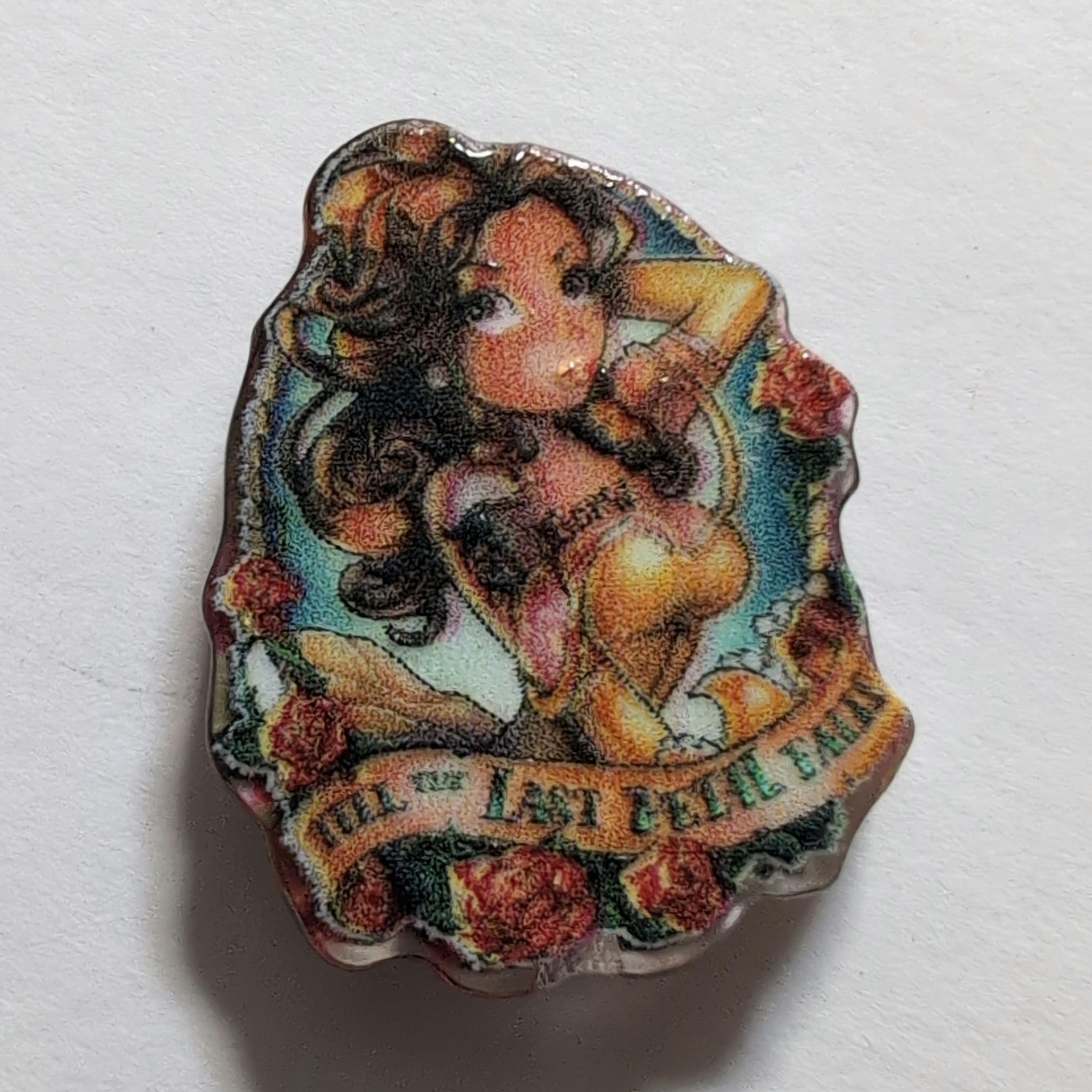 Bella - TILL THE LAST PEDAL FALLS - Acrylic focal beads