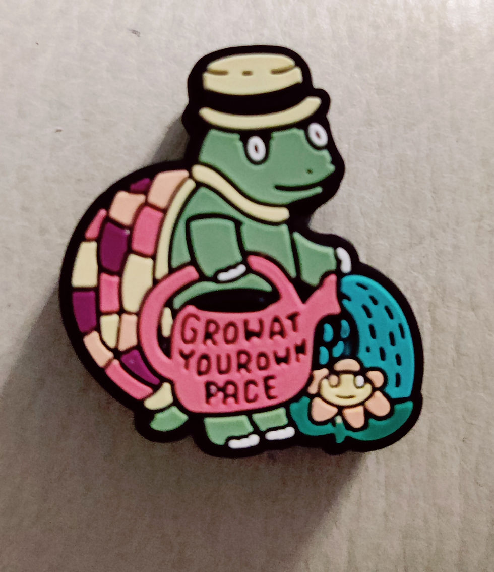 Grow at your own pace silicone focal bead