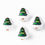 Thumbnail: Christmas Tree, Painted Natural Wood Round Beads, Green - 16mm