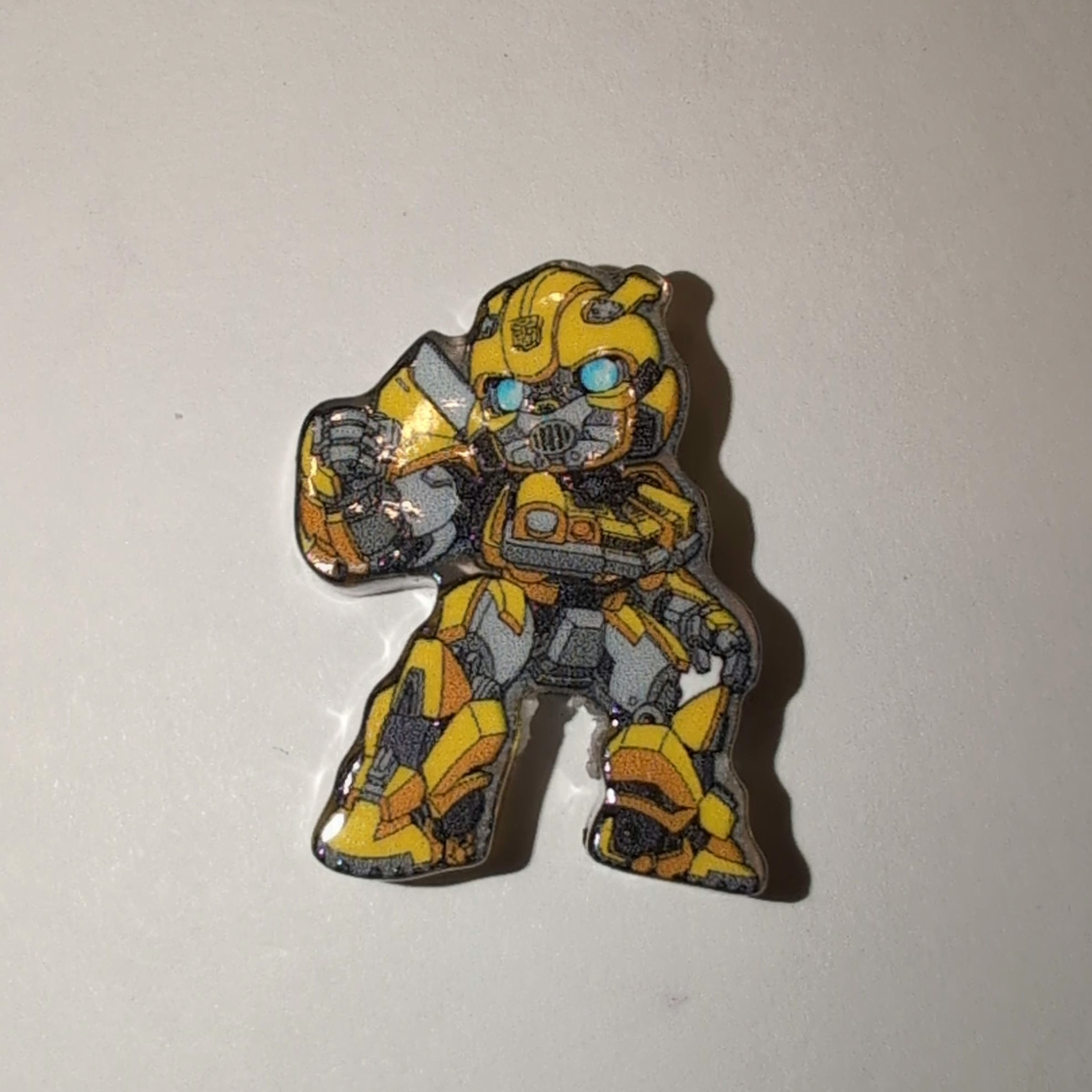 Transformers - Bumble Bee Autobot - Acrylic focal beads