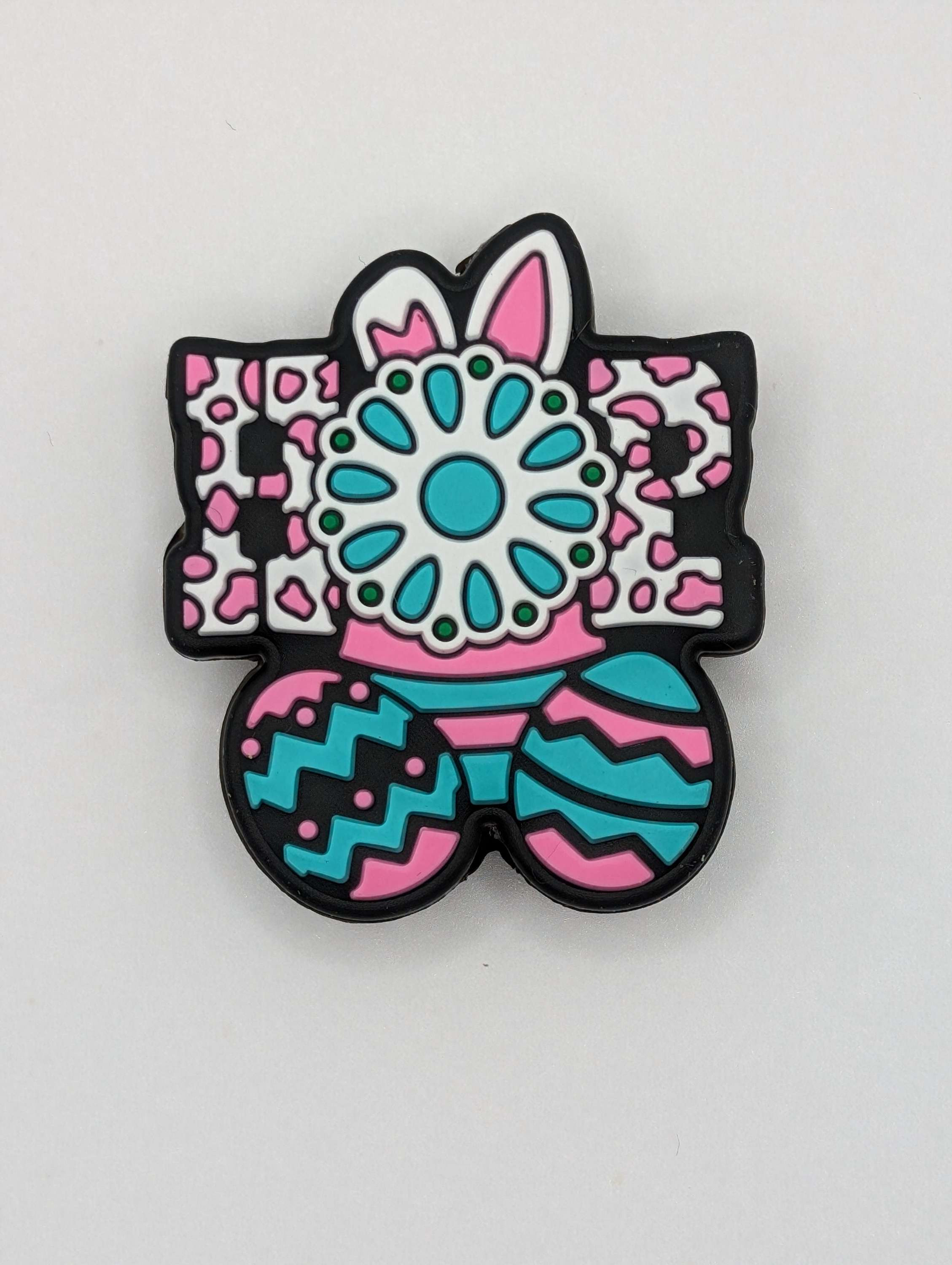 Easter - Bunny - Colored Eggs - HOP- Silicone focal beads