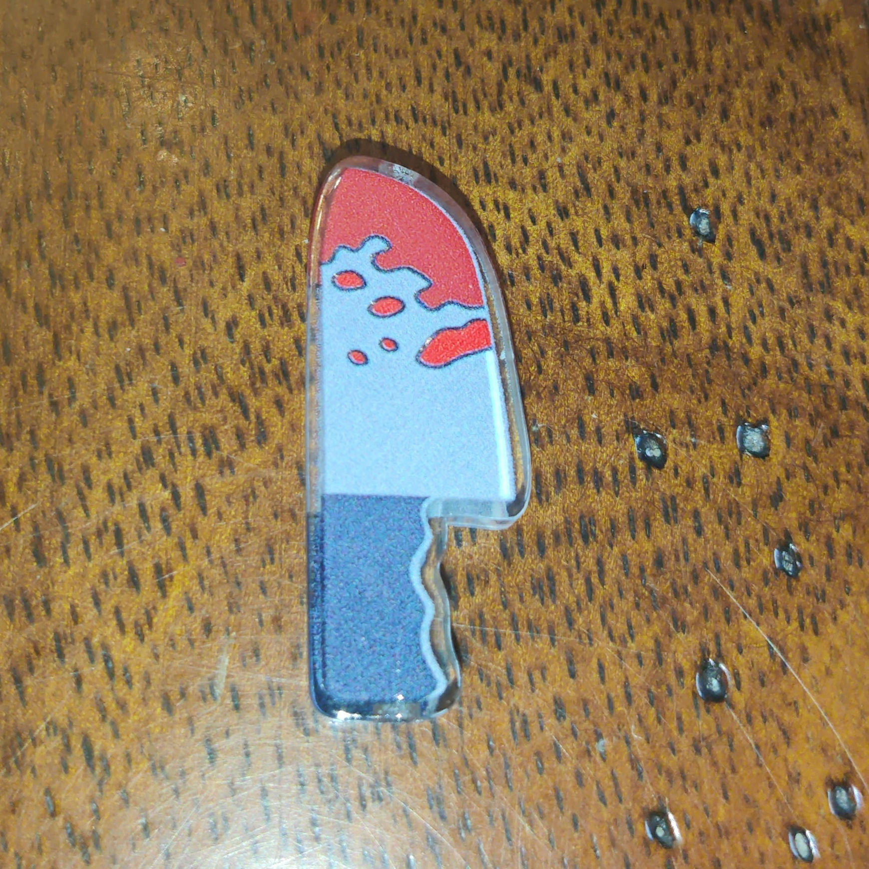 Bloody Knife prop acrylic focal beads 