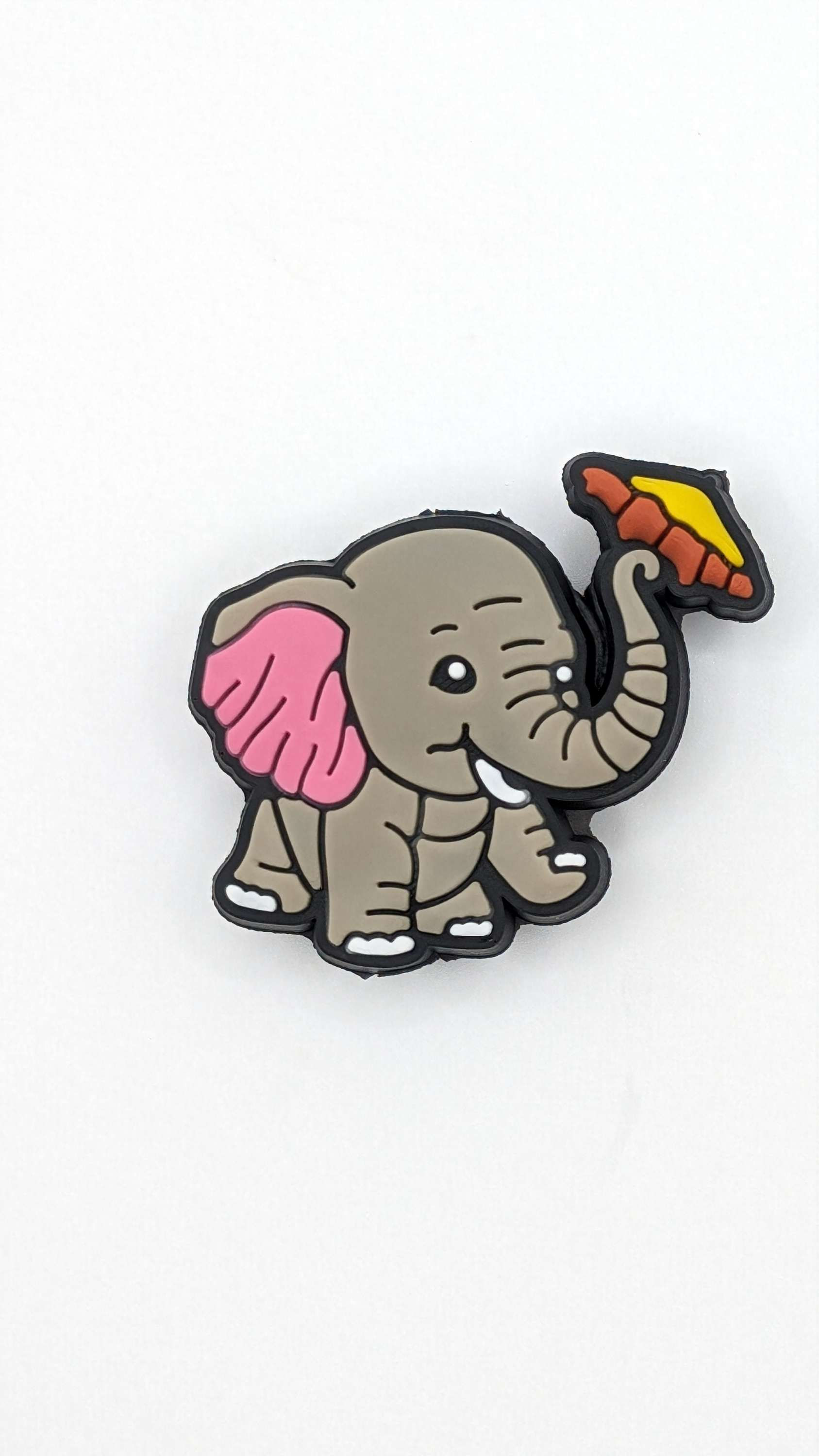 Elephant holding an umbrella