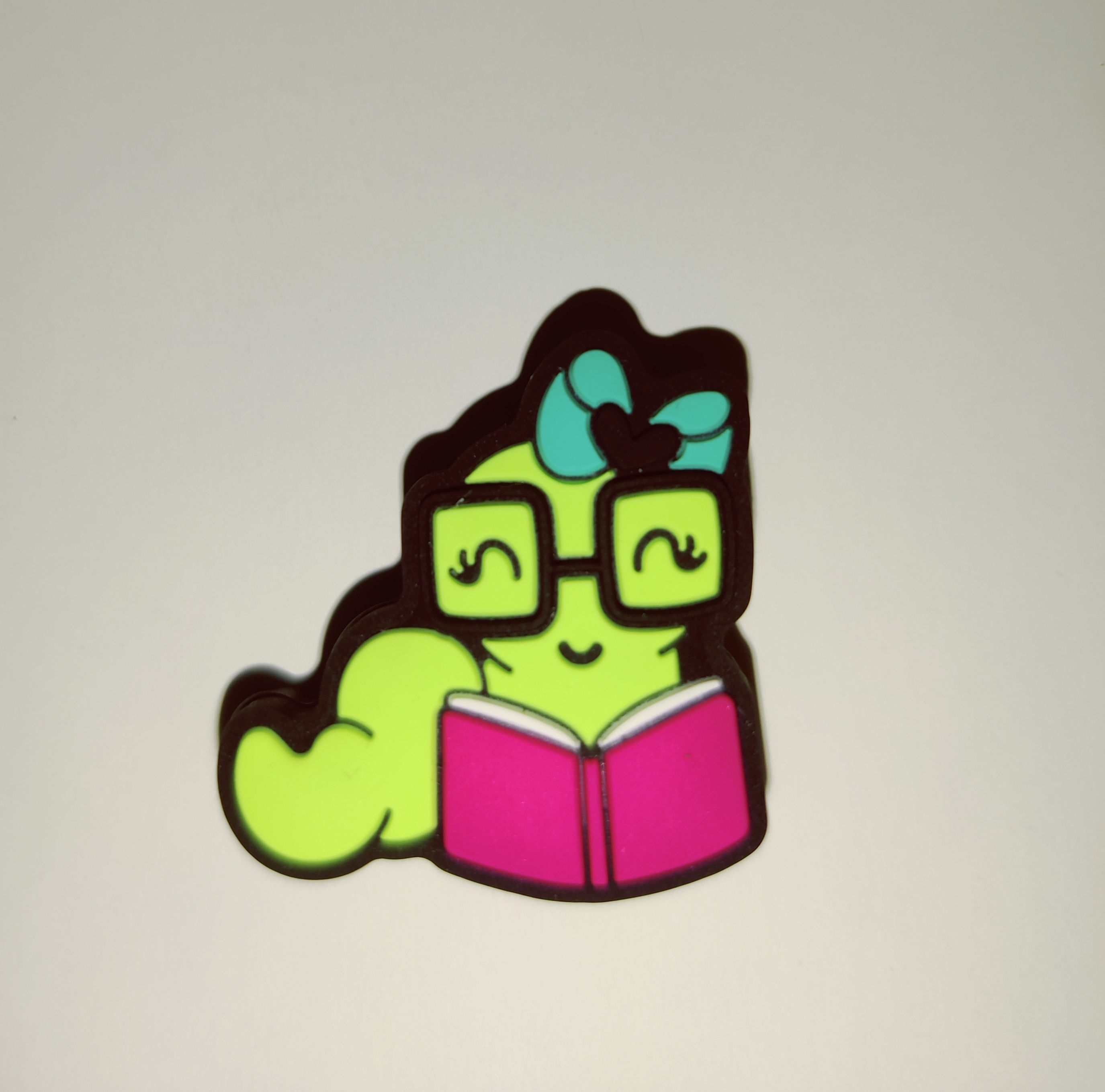 Lil miss bookworm silicone focal bead