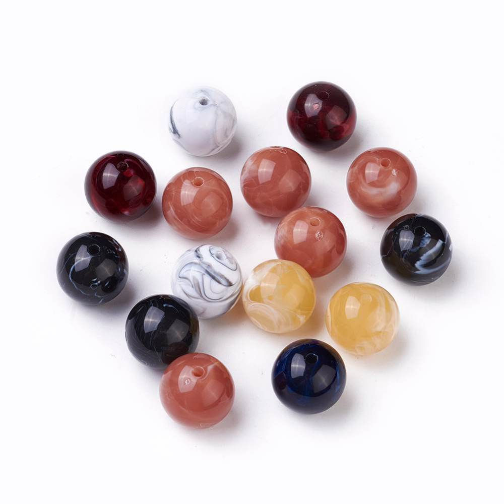 Imitation Gemstone, Acrylic Beads, Assorted Color - 19mm
