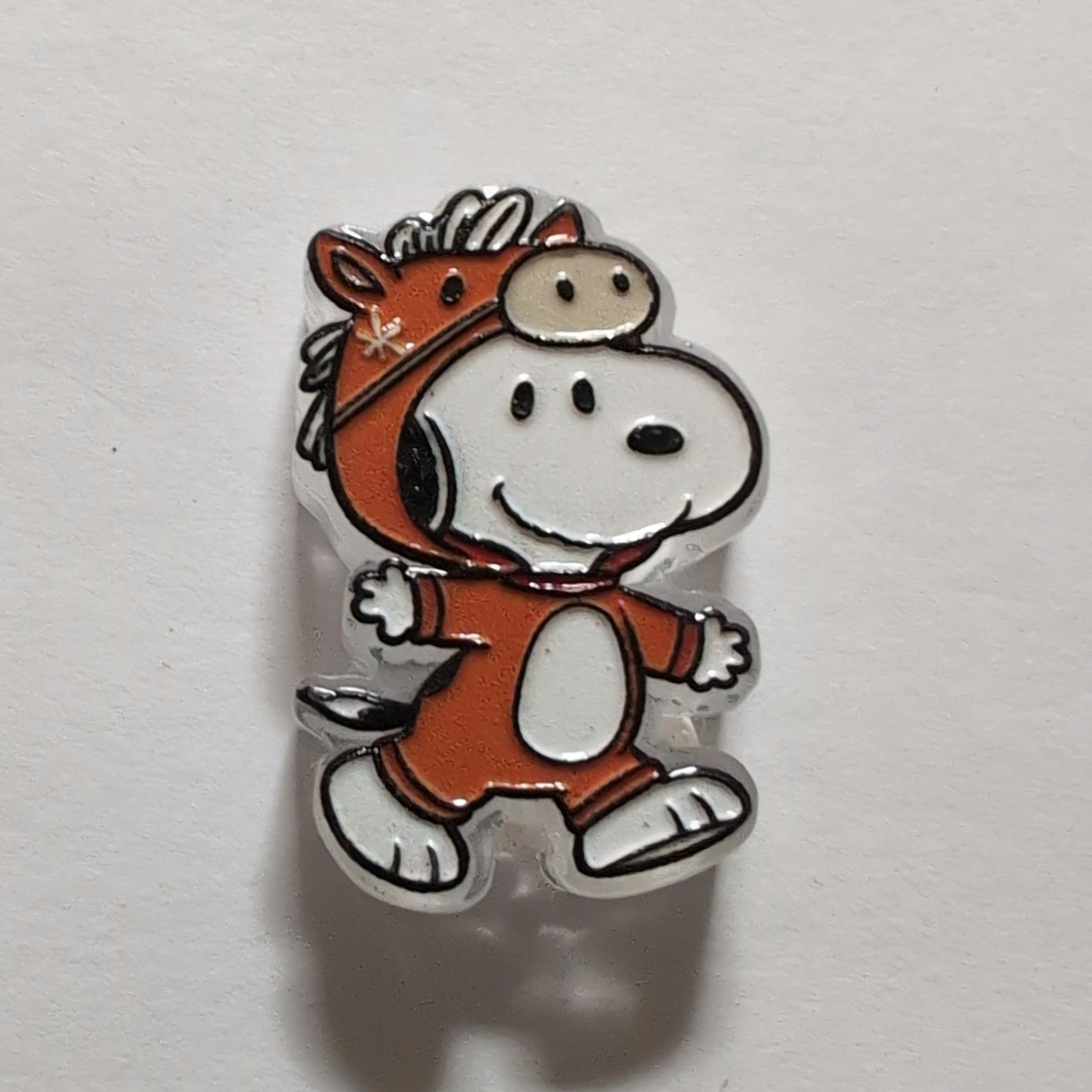 Snoopy in horse costume - Acrylic focal beads