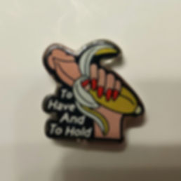 To have and  to hold/ A richard in a banana peel acrylic focal beads