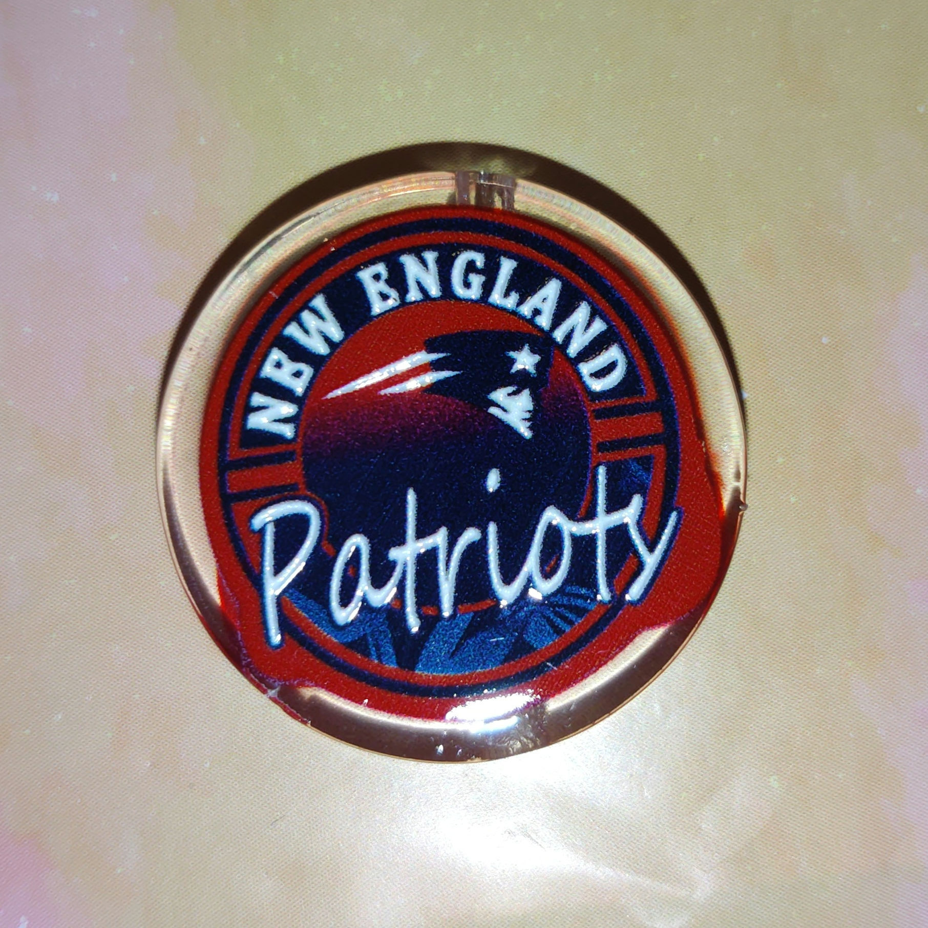 New England Patriots acrylic focal beads