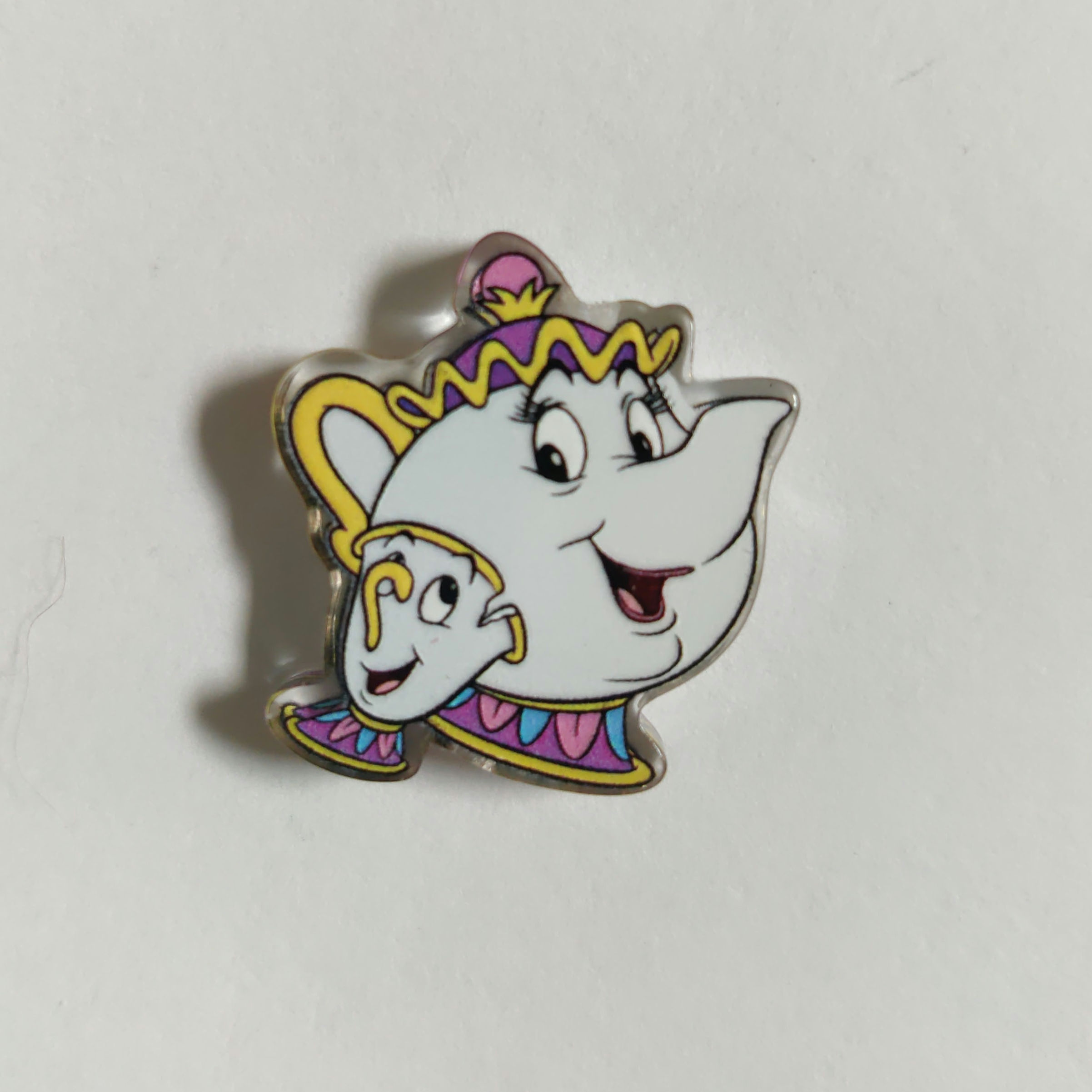Mrs Potts & Chip acrylic focal beads