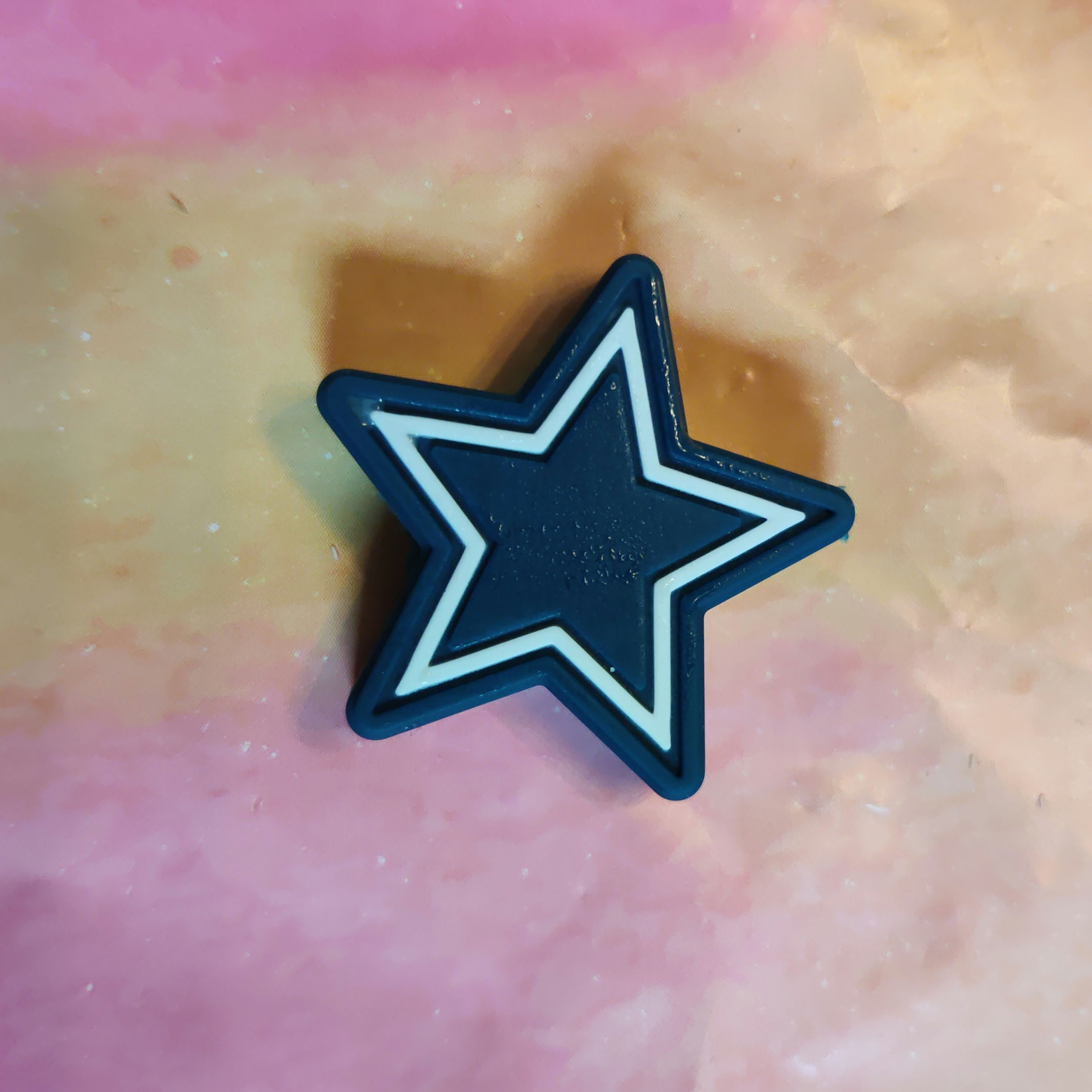 Dallas Stars , star design silicone focal bead