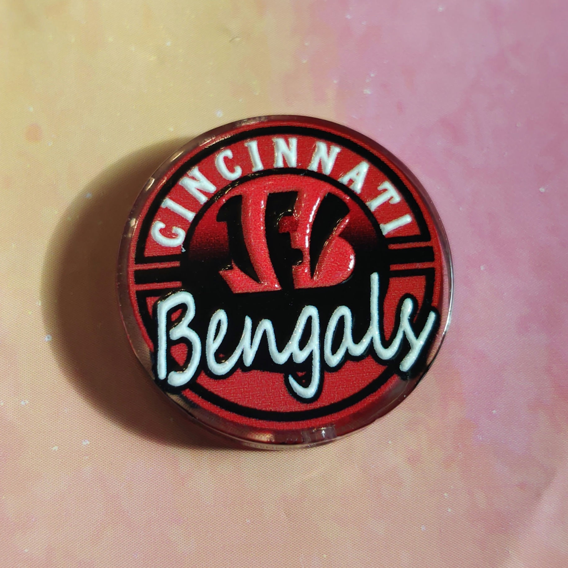 Cincinnati Bengals acrylic focal beads