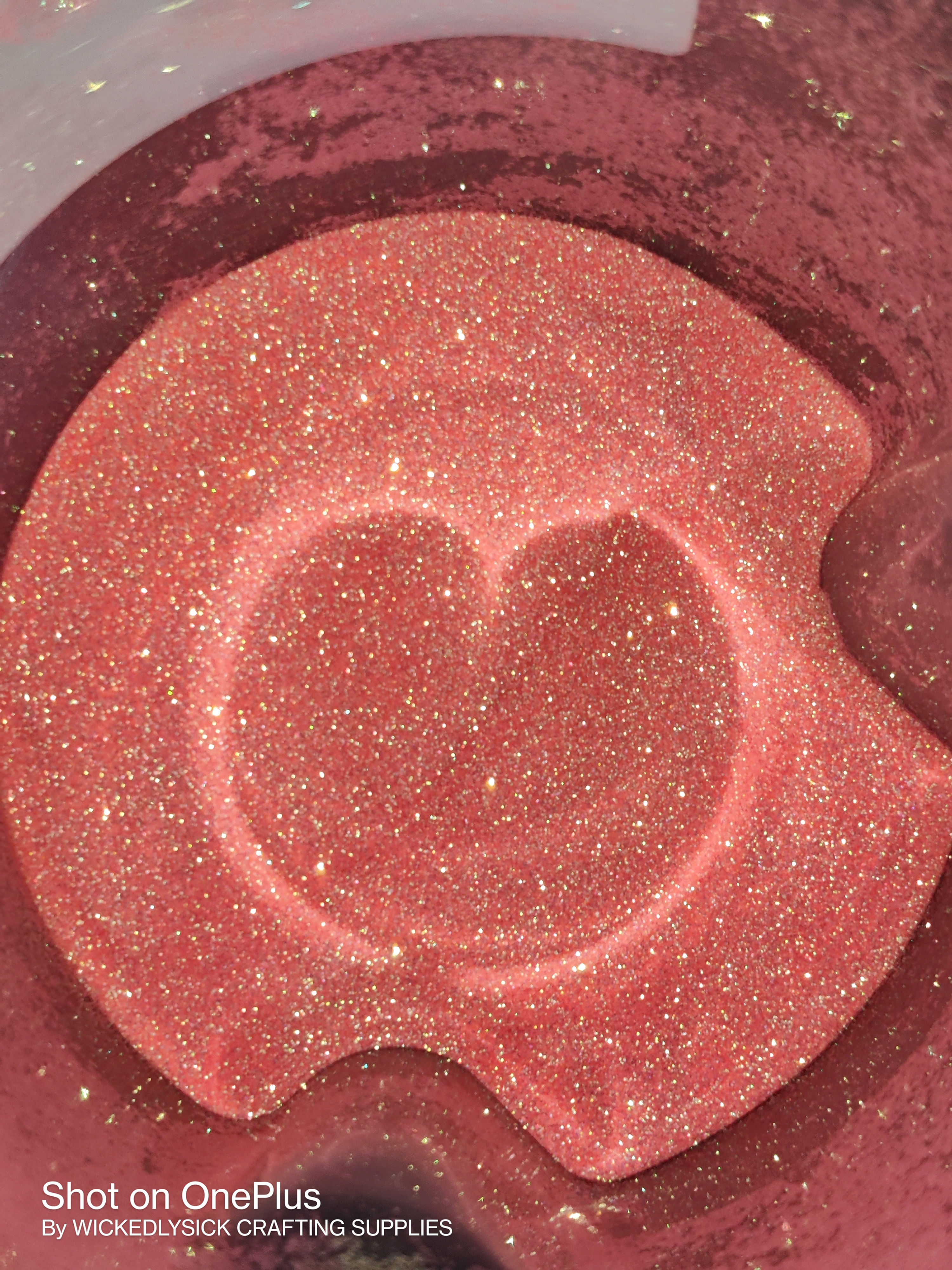 .008 ULTRA FINE NEON ORANGE W/ PINK IRIDESCENCE - RAW GLITTER