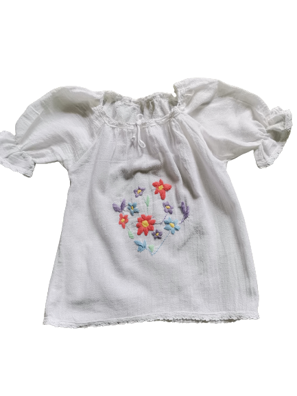 Miniatură: Bluzita bumbac brodata manual