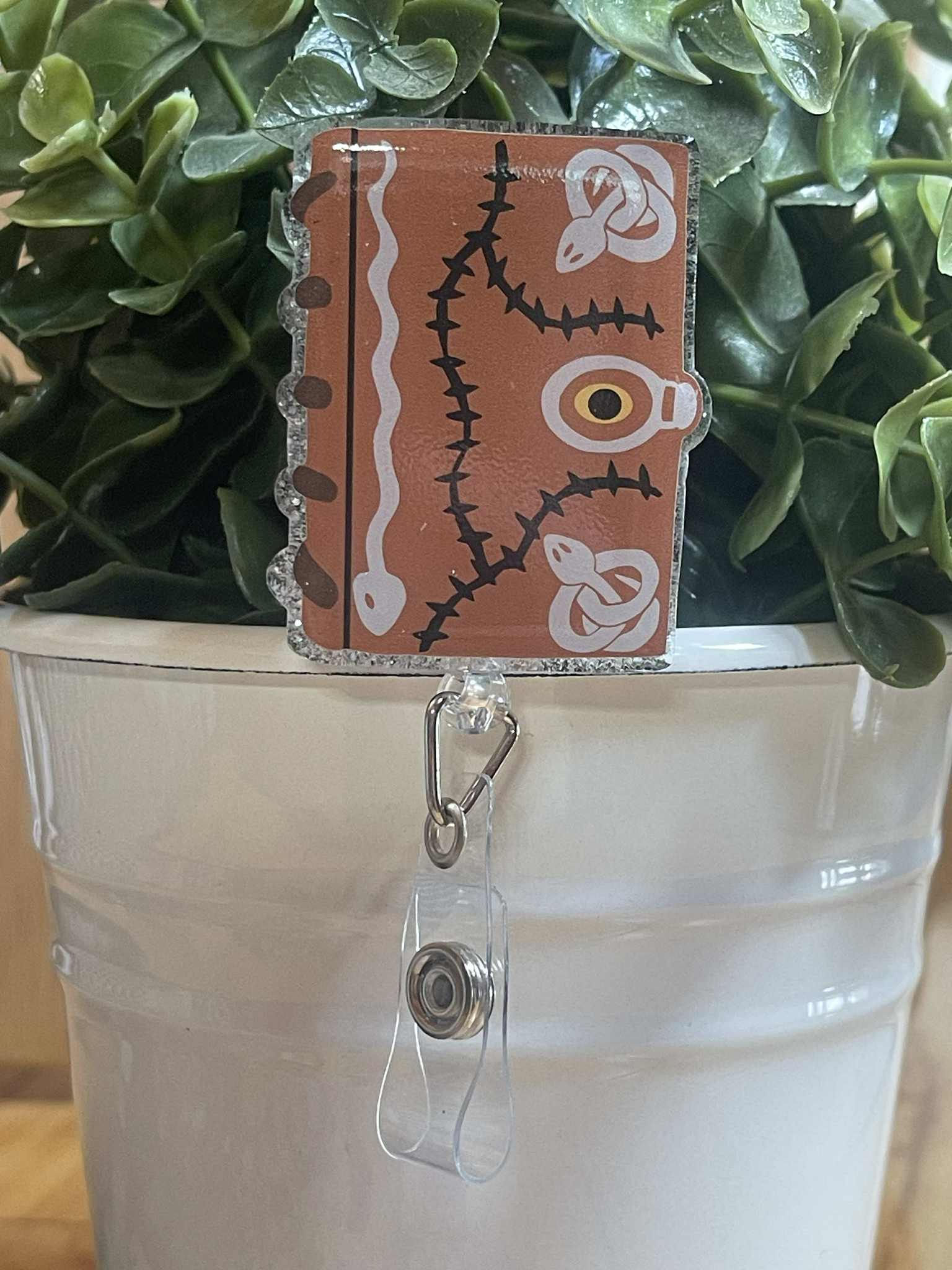 Hocus Pocus Book of Spells-White Glitter