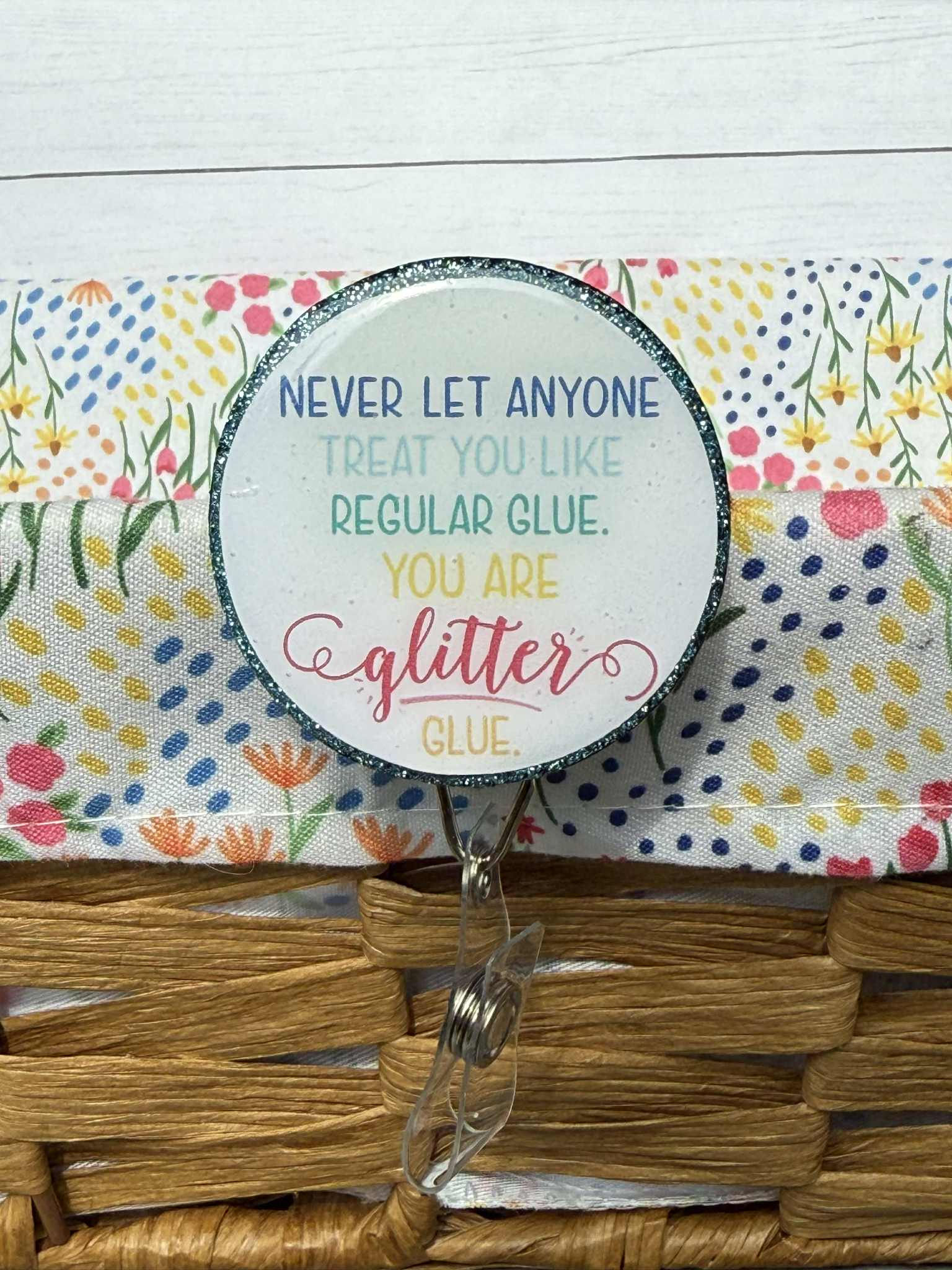 Never let anyone...-teal glitter