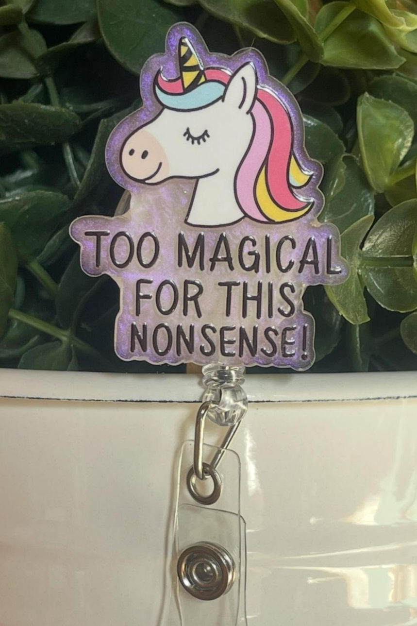 HAND DRAWN Too magical for this nonsense unicorn