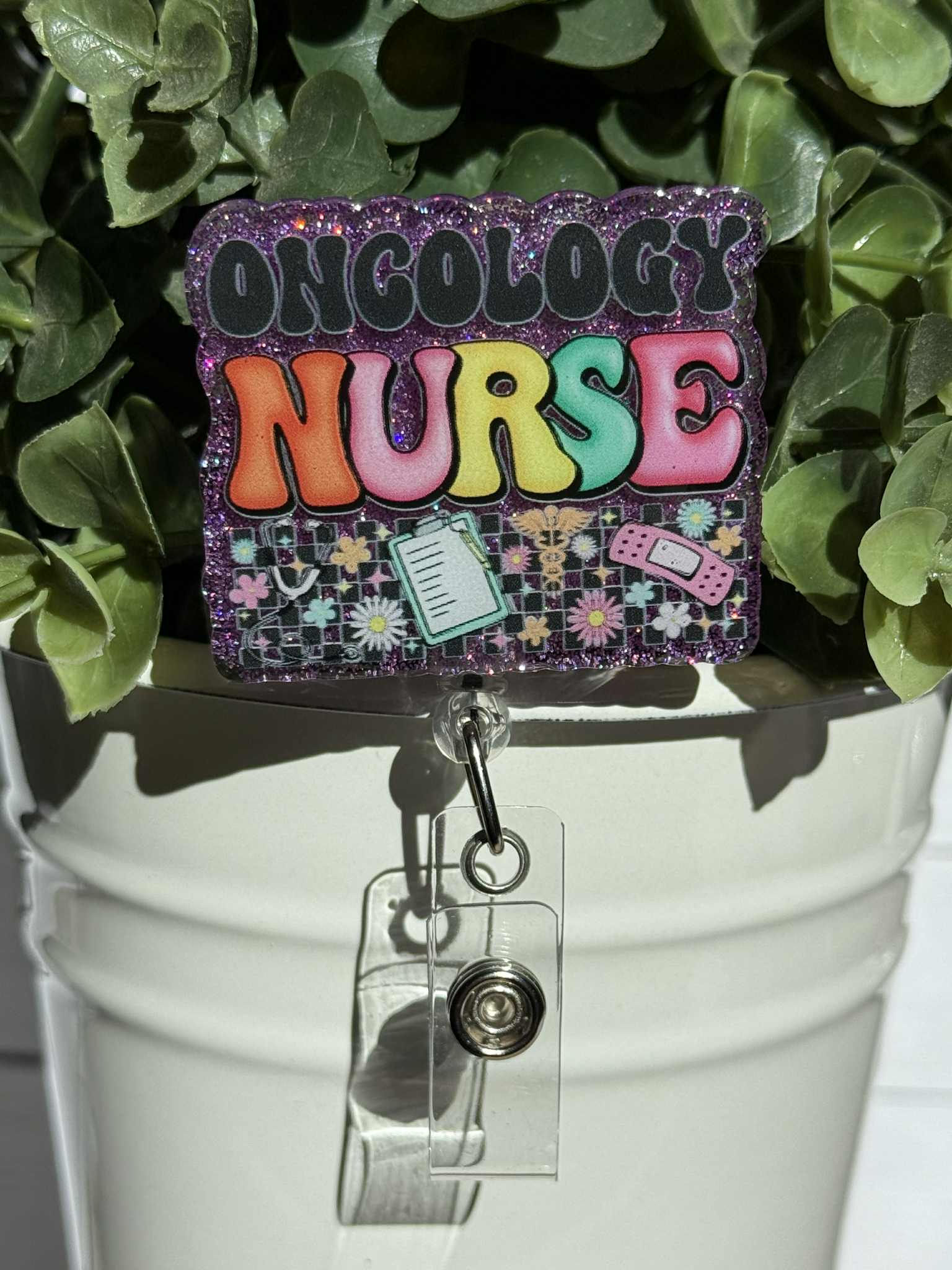 Oncology Nurse-Purple Glitter