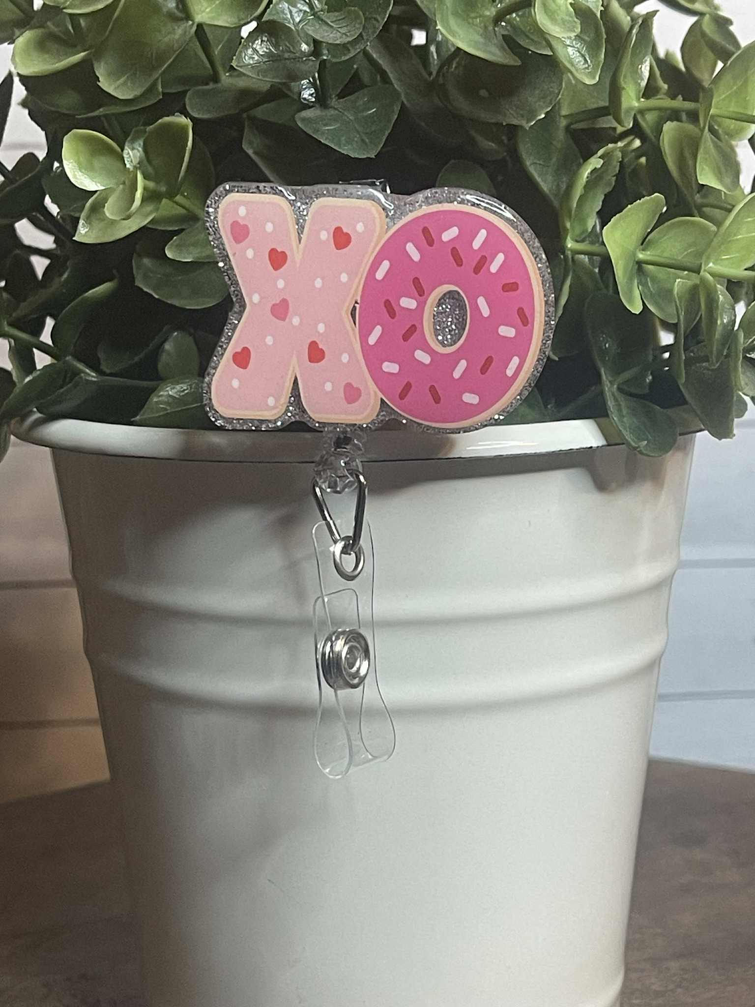 Valentine XO-Silver Glitter