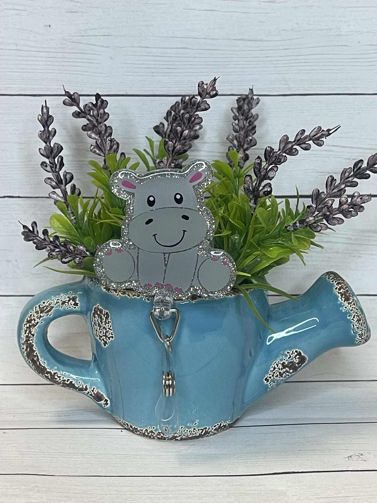 Hippo-Silver Glitter