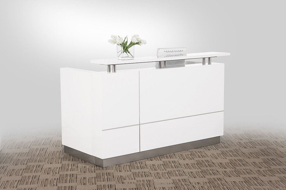 Modern White Reception Desk