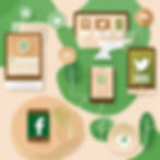 multi social media icons