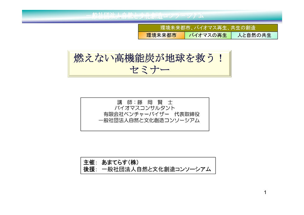 高機能炭が地球を救う