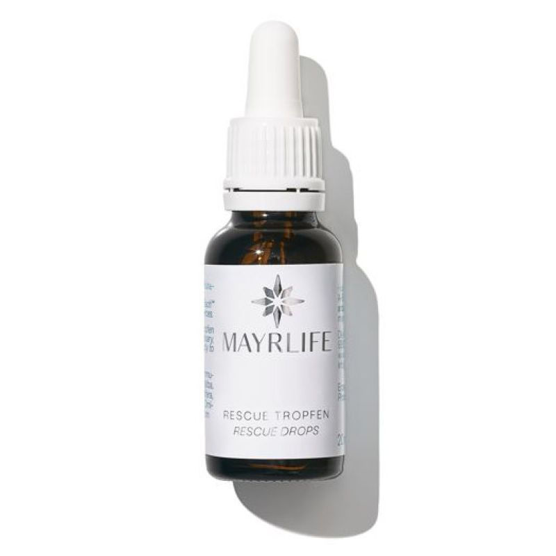 Mayrlife liquid rescue drops supplement in amber bottle